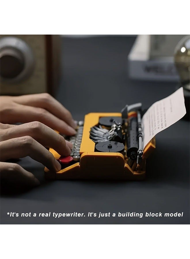 Building Block Assembly Toy Typewriters Model Sets, Classic Appliances - HD Details, Interactive Experience, Fun Collectible Blocks Sets Halloween/Christmas/birthday Gifts - Image 4