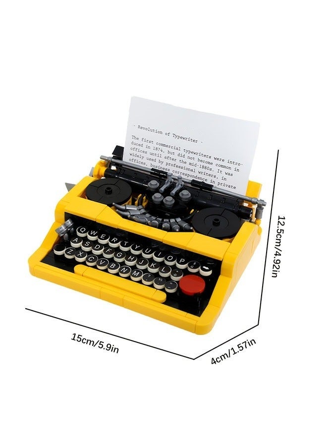 Building Block Assembly Toy Typewriters Model Sets, Classic Appliances - HD Details, Interactive Experience, Fun Collectible Blocks Sets Halloween/Christmas/birthday Gifts - Image 2