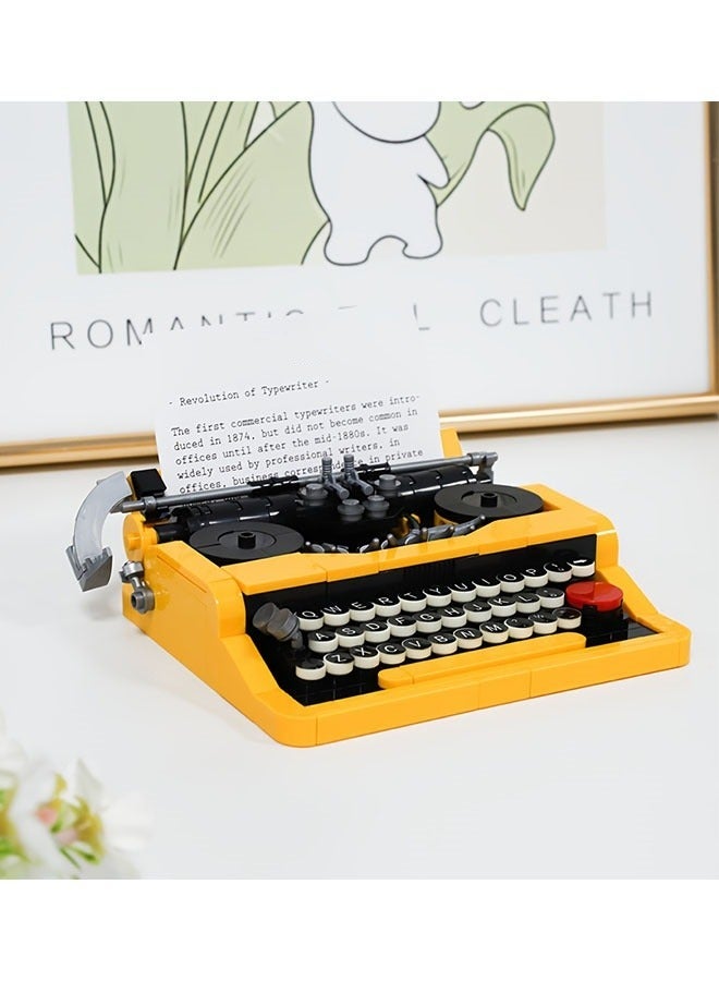 Building Block Assembly Toy Typewriters Model Sets, Classic Appliances - HD Details, Interactive Experience, Fun Collectible Blocks Sets Halloween/Christmas/birthday Gifts - Image 1