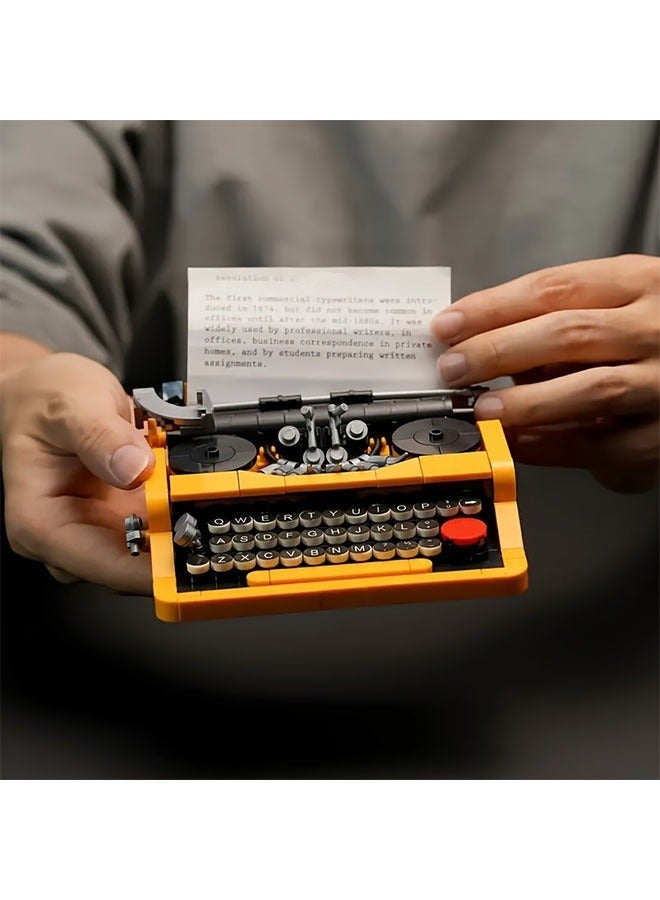 Building Block Assembly Toy Typewriters Model Sets, Classic Appliances - HD Details, Interactive Experience, Fun Collectible Blocks Sets Halloween/Christmas/birthday Gifts - Image 5