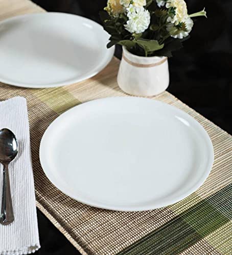 Everbuy® Round Microwave Safe Full Plate Set, Set of 3- White - Image 3