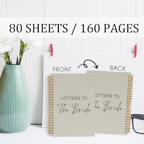 ANIANG Letters to The Bride Wedding Notebook, Wedding Planning Book and Organizer, Wedding Planner, Bride Gifts, Wedding Engagement Gifts for Couples Newly Engaged 5.5"x8.3" 164Pages Lined Notebooks - Image 5