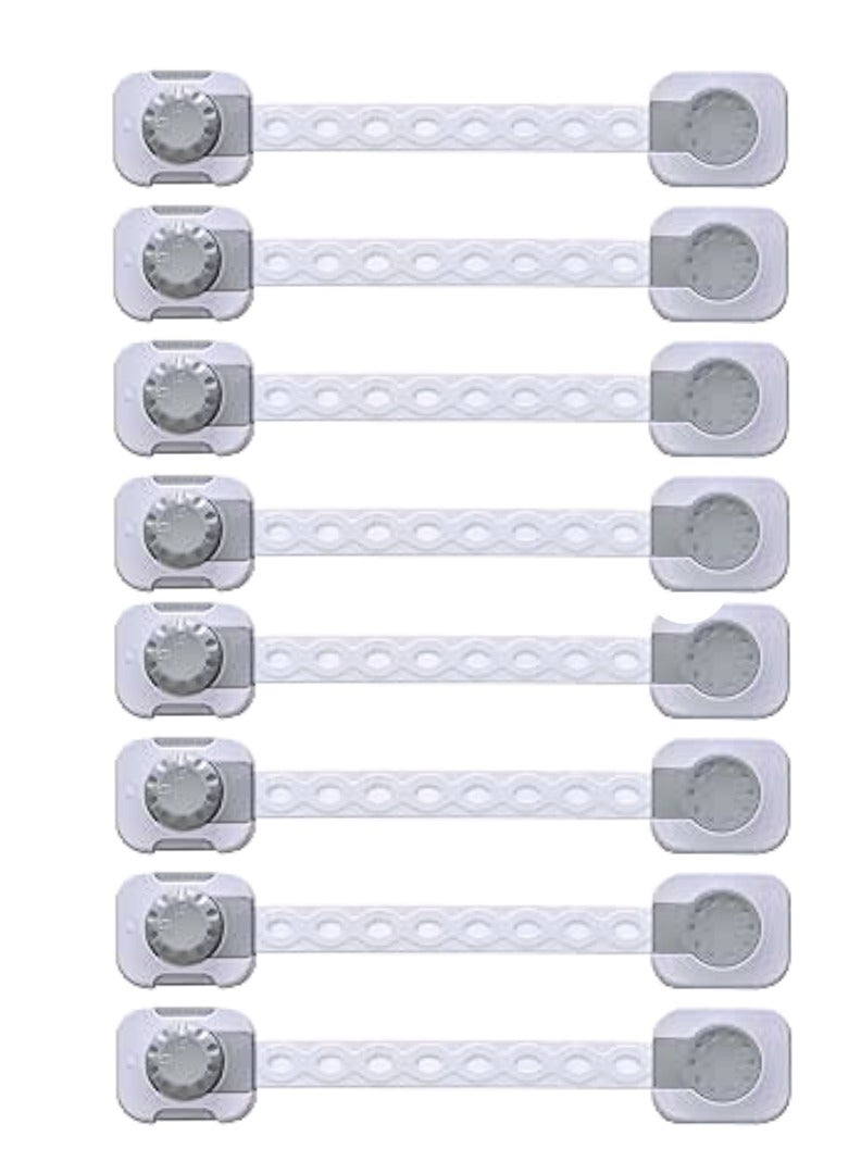 Goods4Life Adjustable Baby Safety Locks – Pack Of 8 -Childproofing with 3M Adhesive for Cabinets, Drawers & Appliances - Image 1