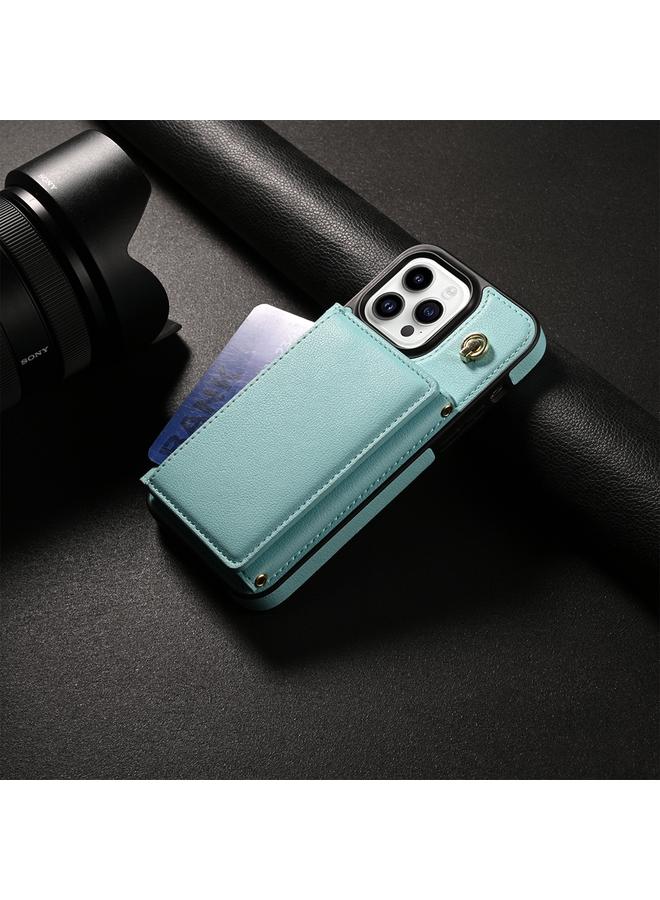 زبون حافظة لهاتف iPhone 12 Pro Max، حافظة بطاقات ثلاثية الطي مع حبل طويل - Image 2