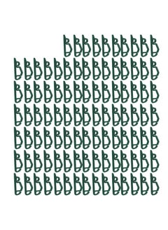 100pcs Christmas Lights Gutter Clips Reusable Waterproof Frostproof Plastic Gutter Clips String Light Hooks for Party Office Dark Green
