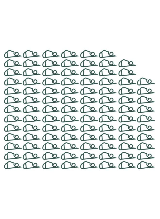 Thoraya - 100pcs Christmas Lights Gutter Clips Reusable Waterproof Frostproof Plastic Gutter Clips String Light Hooks for Party Office Dark Green - Image 1