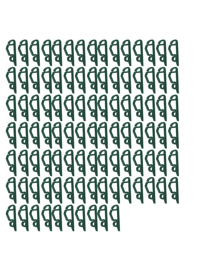 Thoraya - 100pcs Christmas Lights Gutter Clips Reusable Waterproof Frostproof Plastic Gutter Clips String Light Hooks for Party Office Dark Green - Image 1
