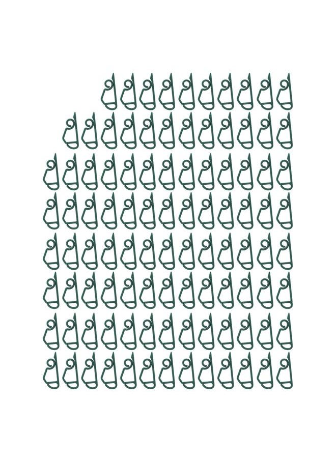 Thoraya - 100pcs Christmas Lights Gutter Clips Reusable Waterproof Frostproof Plastic Gutter Clips String Light Hooks for Party Office Dark Green - Image 1