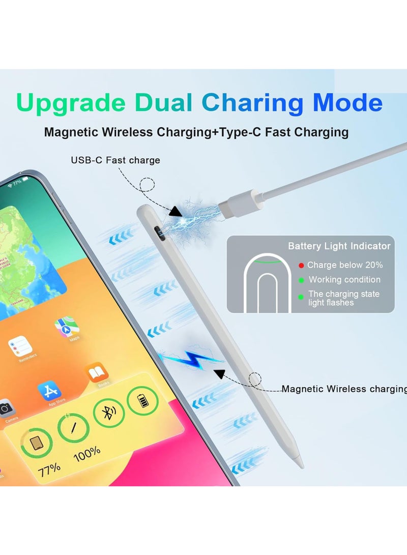 ZAVVY Pro Stylus Pen for iPad Pro with Magnetic Wireless Charging & Tilt Sensitivity for Creators, with Palm Rejection for iPad Air 4/5, iPad Pro 11inch (1/2/3/4th Gen), iPad Pro 12.9inch (3/4/5/6th Gen) & iPad mini 6 - Image 3