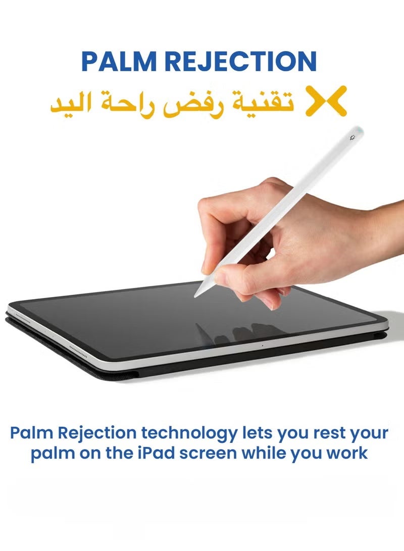 ZAVVY Pro Stylus Pen for iPad Pro with Magnetic Wireless Charging & Tilt Sensitivity for Creators, with Palm Rejection for iPad Air 4/5, iPad Pro 11inch (1/2/3/4th Gen), iPad Pro 12.9inch (3/4/5/6th Gen) & iPad mini 6 - Image 5