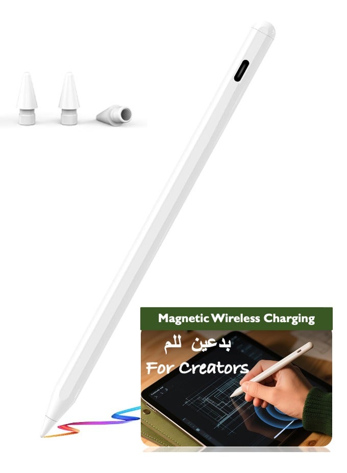 ZAVVY Pro Stylus Pen for iPad Pro with Magnetic Wireless Charging & Tilt Sensitivity for Creators, with Palm Rejection for iPad Air 4/5, iPad Pro 11inch (1/2/3/4th Gen), iPad Pro 12.9inch (3/4/5/6th Gen) & iPad mini 6 - Image 1