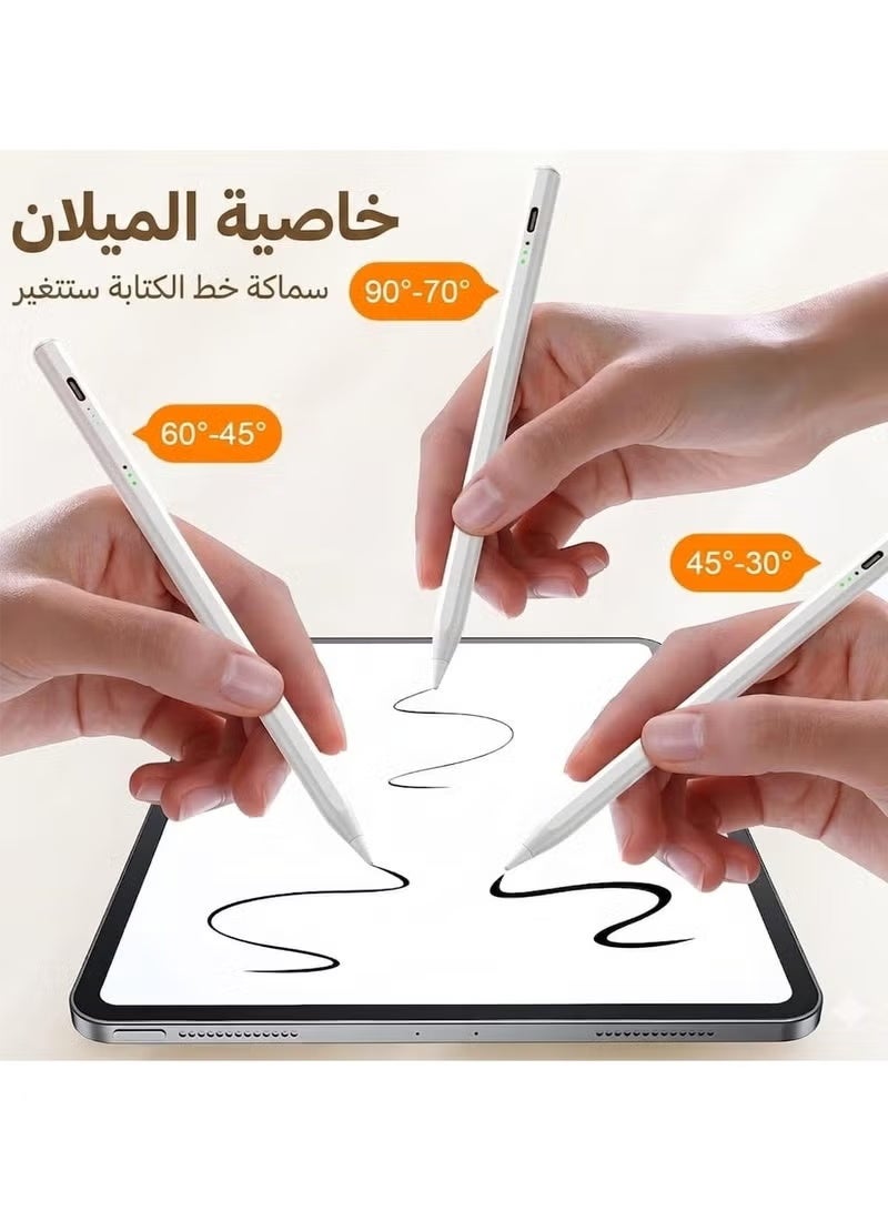 ZAVVY iPad Stylus Pen Smart Pencil Compatible with iPad 2018–2026 (Supports 11th Gen, iPad A16, 10th, 9th, 8th, 7th, 6th, iPad Pro, iPad Air, iPad Mini) – Palm Rejection, -Smooth & Precise Writing – Fast Charging USB-C – Long Battery Life – Includes 2 Extra Tips – iPad Only (Not Compatible with Android Devices like Huawei & Honor) - Image 5