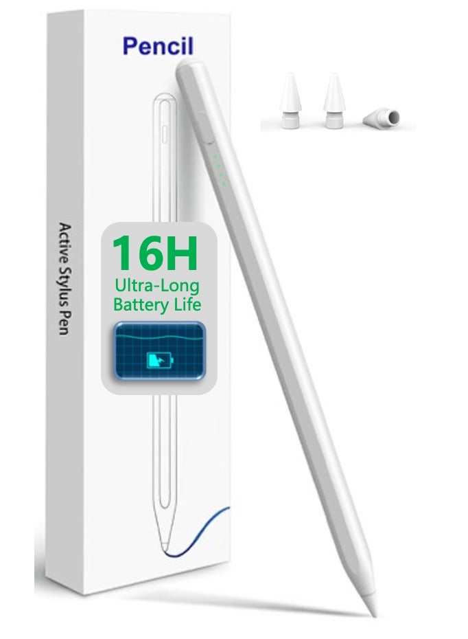 ZAVVY iPad Stylus Pen Smart Pencil Compatible with iPad 2018–2026 (Supports 11th Gen, iPad A16, 10th, 9th, 8th, 7th, 6th, iPad Pro, iPad Air, iPad Mini) – Palm Rejection, -Smooth & Precise Writing – Fast Charging USB-C – Long Battery Life – Includes 2 Extra Tips – iPad Only (Not Compatible with Android Devices like Huawei & Honor) - Image 1