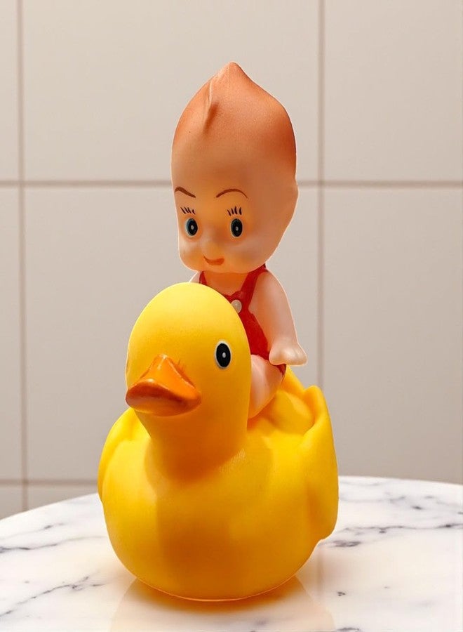 SARASI Vintage Bath Toy Set with Yellow Rubber Duck and Doll, Classic Bathtub Playtime Accessories, Baby and Toddler Bath Time Fun - Image 5