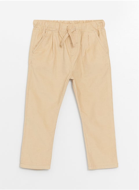 Elastic Waist Basic Velvet Baby Boy Trousers