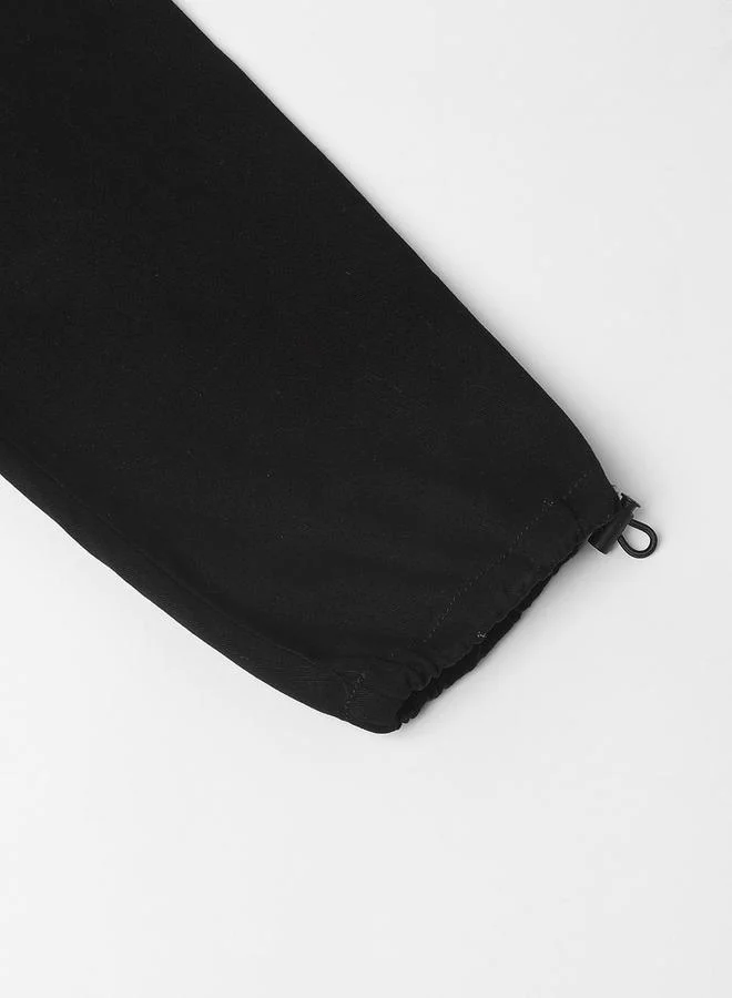 دينيس لينغو Slim Fit Black Men's Cotton Lycra Solid Cargo Trouser, Mid Rise, Full Length, Casual,