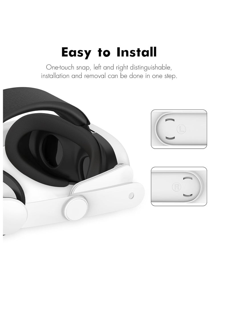 Battery Head Strap Compatible with Meta Quest 3, 6000mAh Elite Strap Replacement for Enhanced Comfort and Play Time, Adjustable Headstrap with Battery VR Accessories for Meta/Oculus Quest 3 - Image 2