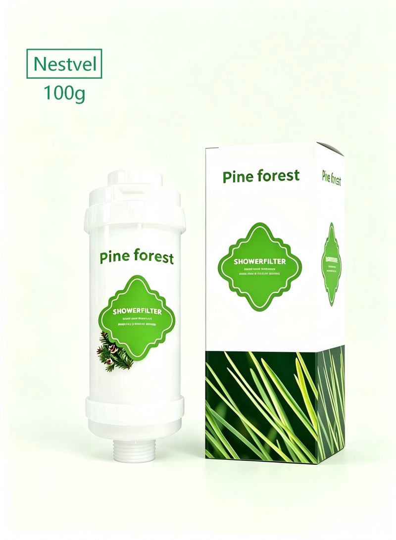 Nestvel Vitamin Scented Beads shower Fliter, Anti Hair Loss, Prevents Dry Skin, Chlorine Removal, Rust Removal, Relaxing Aromatherapy, Non-Toxic (Pine scent),100g - Image 1