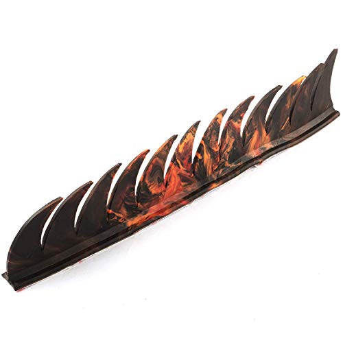 SELVIKE Helmet Accessory Cuttable Rubber Mohawk / Spikes for All Motorcycles Dirt Bike and Normal Helmets (Black/Orange) - Image 5