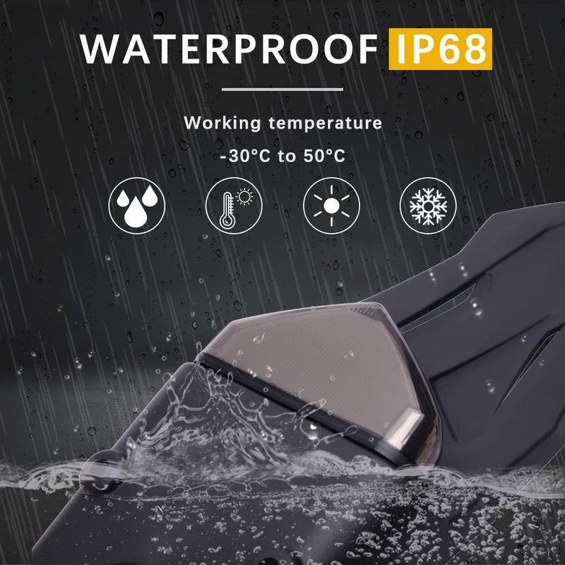 DREAMIZER Universal Dirt Bike LED Rear Fender Brake Blinker Tail Lights Motorcycle Taillight with Flowing Turn Signals Kit for Off Road Enduro - Smoke Lens,with A Turn Signal Light - Image 3