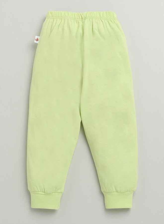 BUMZEE طقم بيجاما وقميص قطني بأكمام طويلة للأولاد من BUMZEE باللونين الأصفر والأخضر الليموني - مقاس 18-24 شهرًا (Peb10389E-ylw) - Image 5