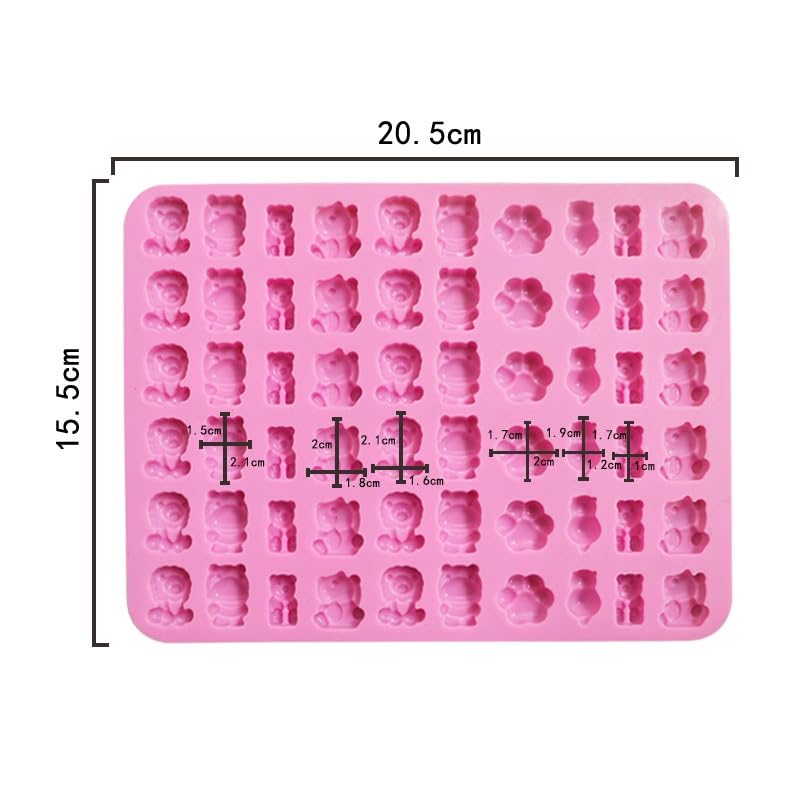 JOGILBOY Animal Silicone Candy Molds, 2-Pack, Mini Size, Non-Stick for Chocolate, Ice Cubes, Jelly, Cookie, Soap Making - Image 3
