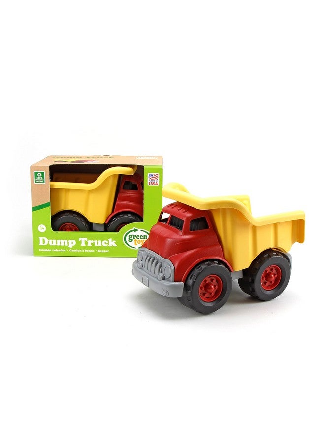 Green Toys Dump Truck - FC2, Red/Yellow - Image 1