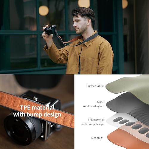 PGYTECH Retro Style Camera Shoulder Strap Air Vintage Camera Strap Quick Release 47245512 Adjustable Camera Neck Strap for NikonCanonSonyFuji CamerasEarth Brown - Image 3