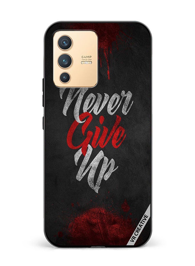 VR CREATIVE Protective Case Cover For Vivo V23 5G Never Give Up Design Multicolour - Image 1