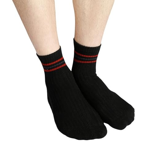 BALENZIA SocksXpress Men's Cushioned High Ankle Sports/Gym Socks (Free Size) Made with 100% Cotton & Spandex. Pack of 3 (Multicolour) | Terry/Towel Ankle Socks for Men. - Image 5