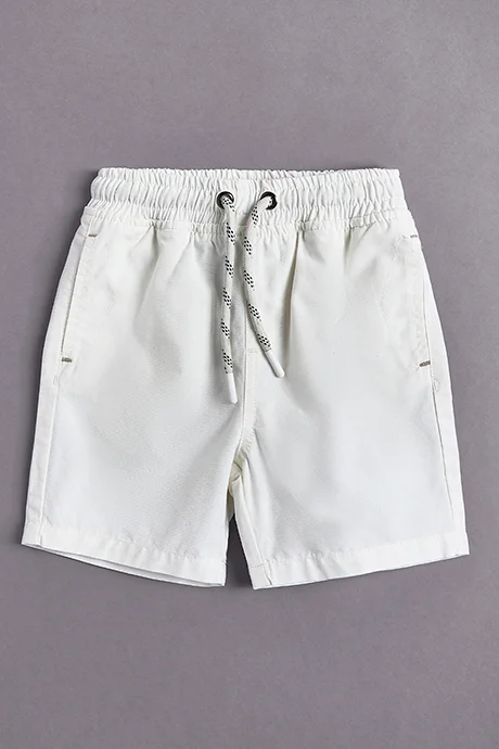 R&B Solid Shorts with Drawstring Waist