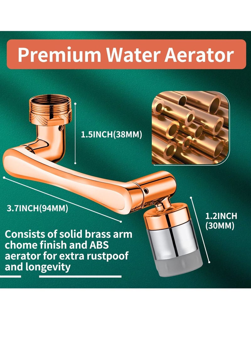 Arabest - 1080 DEGREE Swivel Faucet Extender Universal Sink Water Aerator 2 Mode Splash Filter Extension - Image 1