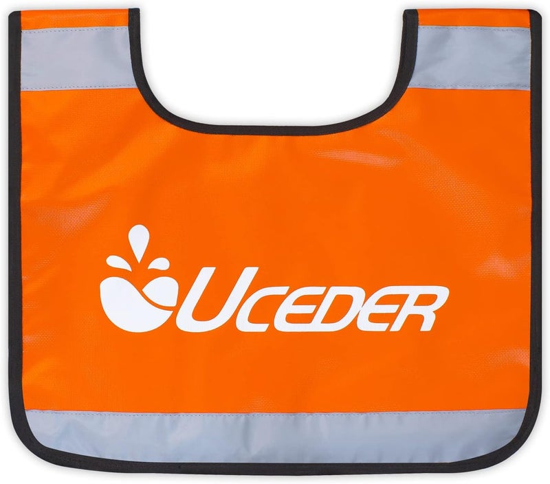 UCEDER ممتص صدمات الونش، ممتص حبل الأمان الثقيل مع شرائط عاكسة، ممتص حبل الونش، بطانية ممتص خط الطرق الوعرة للسيارة مع جيب (برتقالي، 1) - Image 1
