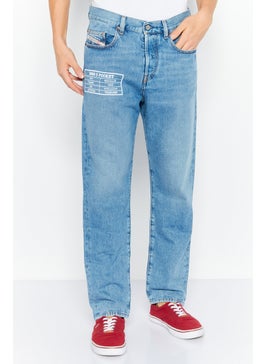 DIESEL Men Regular Fit Washed 2020 D-Viker Jeans, Blue  - Image 1
