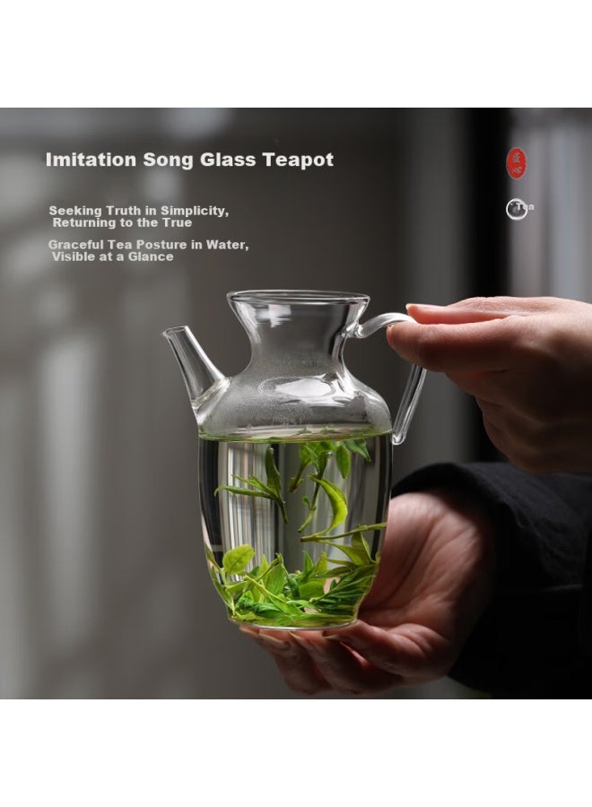 Gaoming Gaoming Green Tea Brewing Set With Song Dynasty Style Glass Teapot, Song Dynasty Style Kung Fu Tea Set With One-person Teapot, Household Tea Cup For Brewing Tea - Image 2
