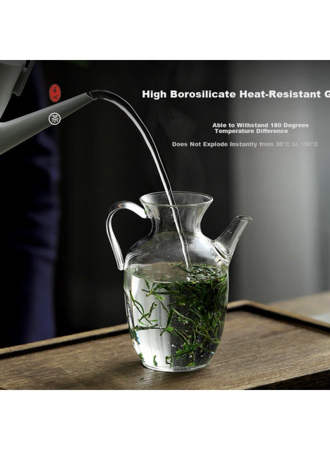 Gaoming Gaoming Green Tea Brewing Set With Song Dynasty Style Glass Teapot, Song Dynasty Style Kung Fu Tea Set With One-person Teapot, Household Tea Cup For Brewing Tea - Image 3