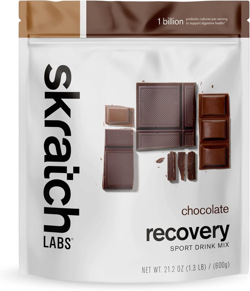 Skratch Labs Post Workout Recovery Drink Mix with Chocolate 212 oz 12 Servings with Complete Milk Protein of Casein Whey Probiotics Gluten Free Kosher Vegetarian - Image 1
