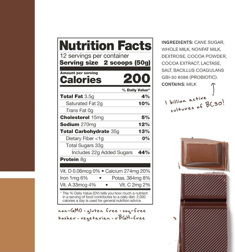 Skratch Labs Post Workout Recovery Drink Mix with Chocolate 212 oz 12 Servings with Complete Milk Protein of Casein Whey Probiotics Gluten Free Kosher Vegetarian - Image 4