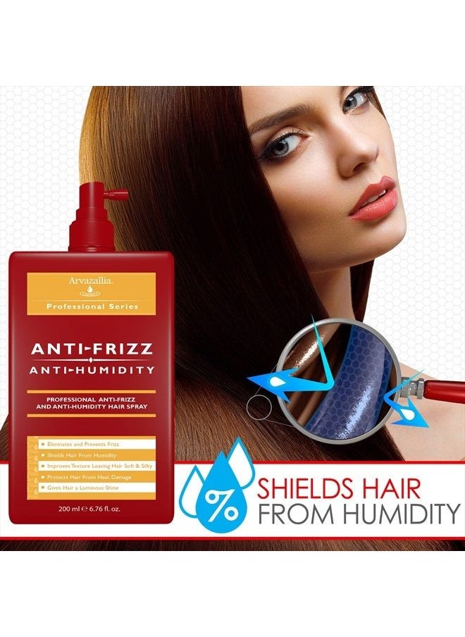 Arvazallia - Antifrizz and Antihumidity Hair Spray - Professional Frizz Control, Anti-humidity, Heat Protectant, and Shine Serum - Image 1