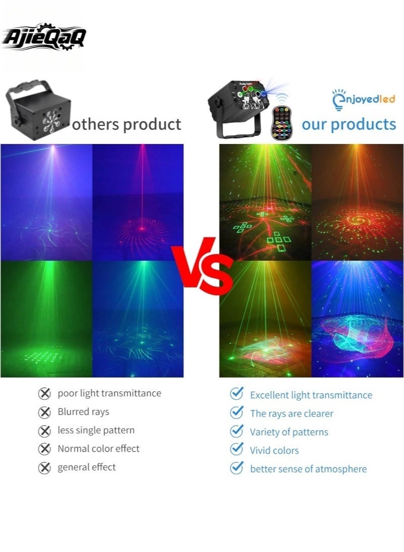 AjieQaQ Stage Light DJ Disco Party Lights, Sound Activated Laser Light with Remote Control, Strobe Light Suitable for Dance Karaoke KTV - Image 2