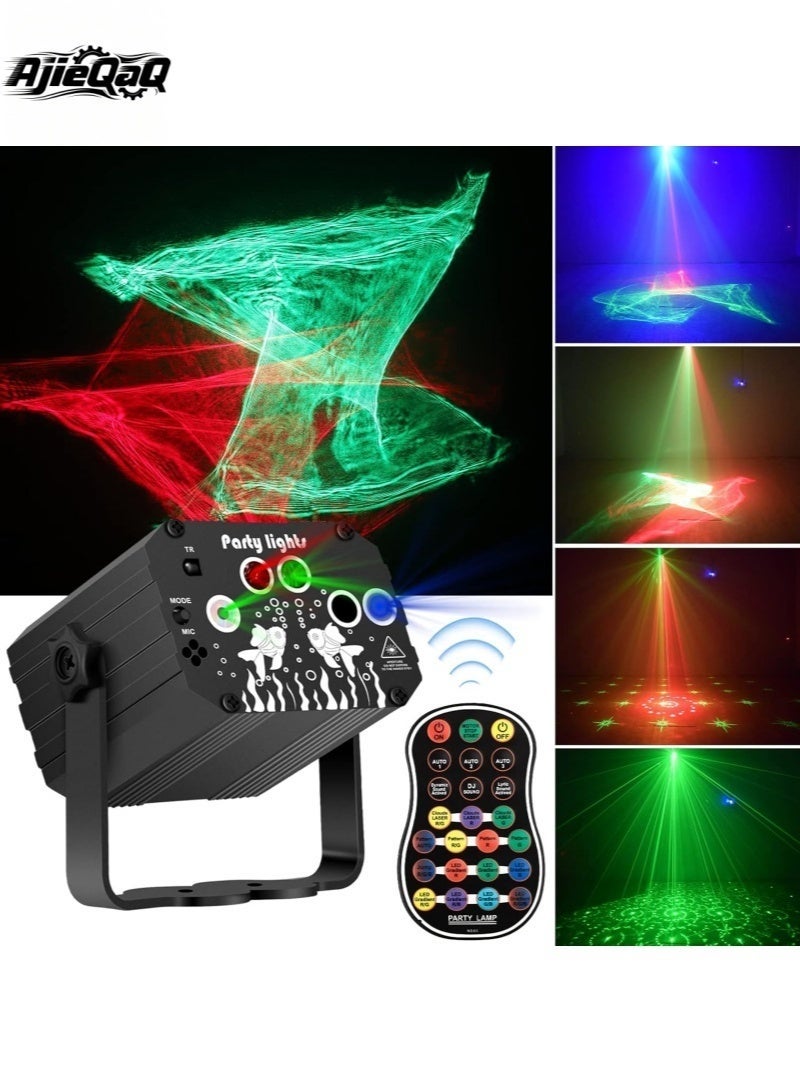 AjieQaQ Stage Light DJ Disco Party Lights, Sound Activated Laser Light with Remote Control, Strobe Light Suitable for Dance Karaoke KTV - Image 1