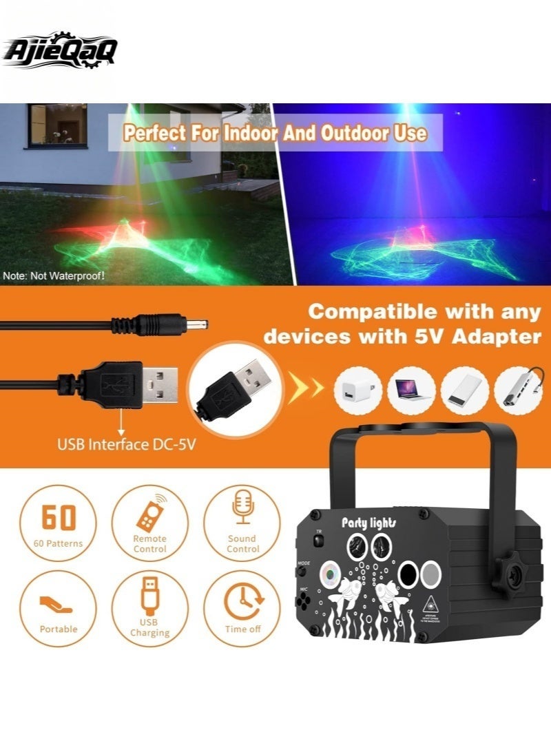 AjieQaQ Stage Light DJ Disco Party Lights, Sound Activated Laser Light with Remote Control, Strobe Light Suitable for Dance Karaoke KTV - Image 4