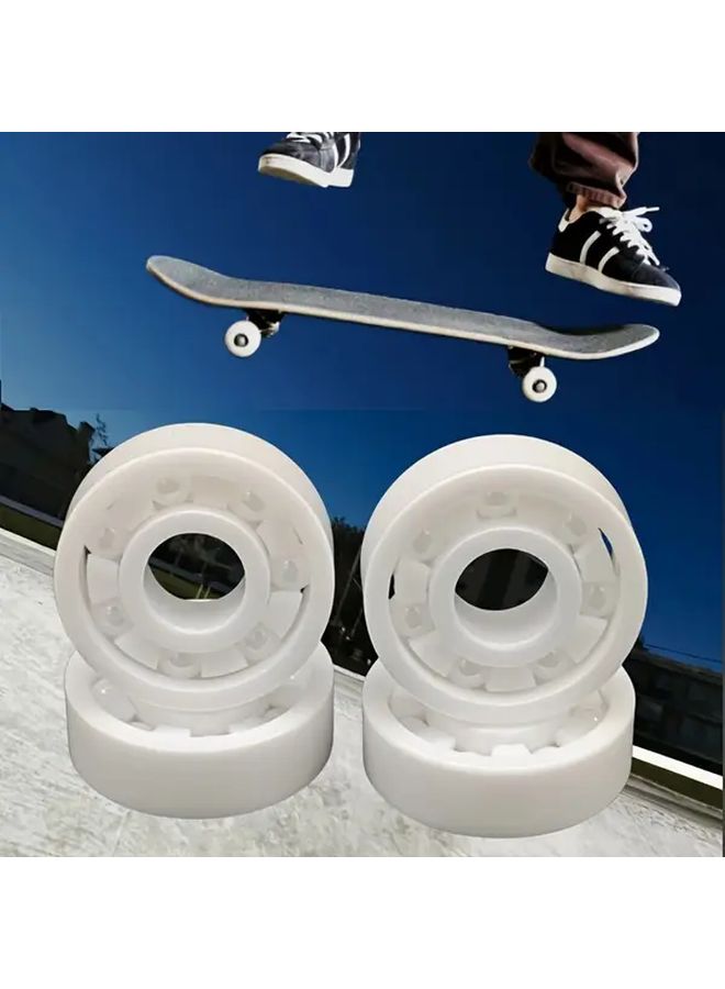 4pcs ZrO2 Ceramic Bearings 8x22x7mm For Scooter Wheels Axle Smooth Riding - Image 1