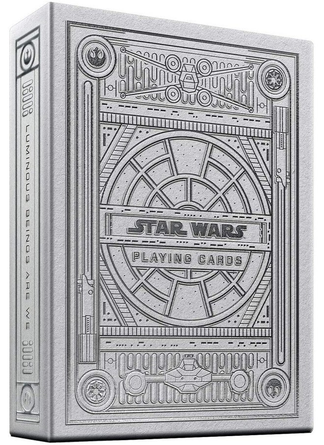 Theory11 theory11 Star Wars Silver Special Edition - White Light Side Premium Playing Cards Theme Deck  - Image 1