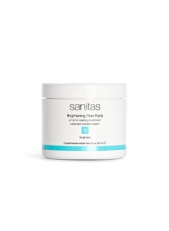Sanitas Sanitas Skincare Brightening Peel Pads Home Peeling Treatment Lactic Acid Glycolic Acid Salicylic Acid Exfoliating Peel Pads 50 pads  2 Ounces 
