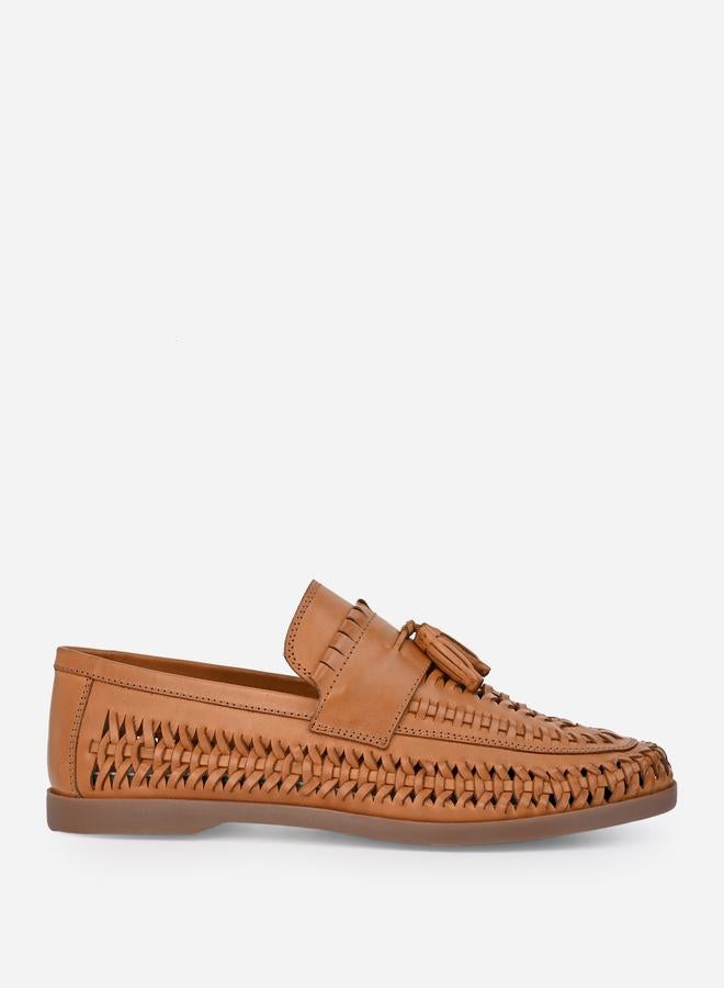 Styli Genuine Leather Handmade Woven Loafers  - Image 5