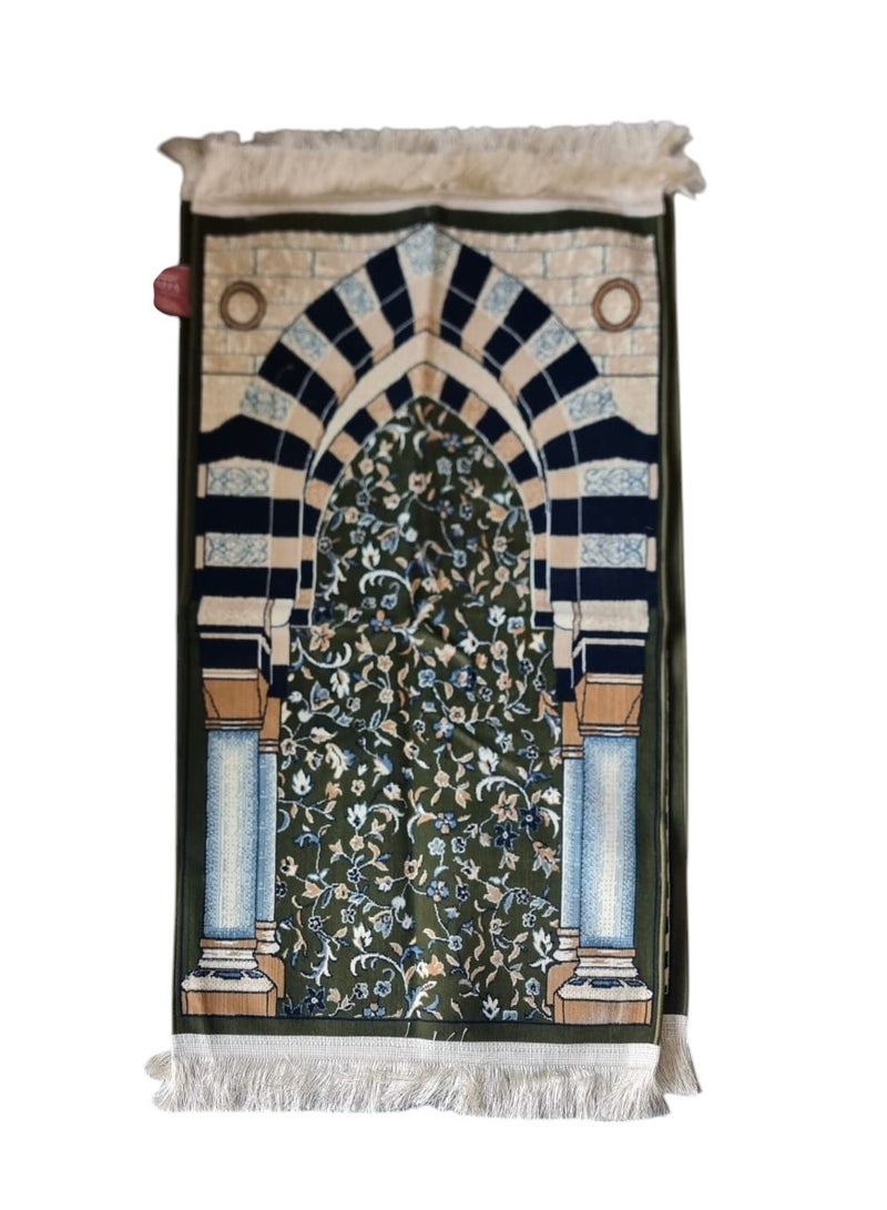 Rawda Design Prayer Mat Luxurious and Comfortable With 4 mm Thickness Non-Slip