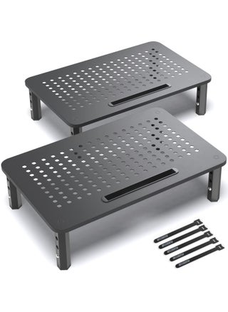 EVOOMI Back Saver Monitor Stand for Desk  2 Pack Monitor Riser  AntiSkid HD Hexagonal Steel Computer Stand  Free Cable Ties  Mesh Metal Computer Item Stand  Printer  iMac - pzsku/ZA6B5447DFF78E22E608CZ/45/1749490803/6aa37569-e793-486a-b063-3005a3ccb34e