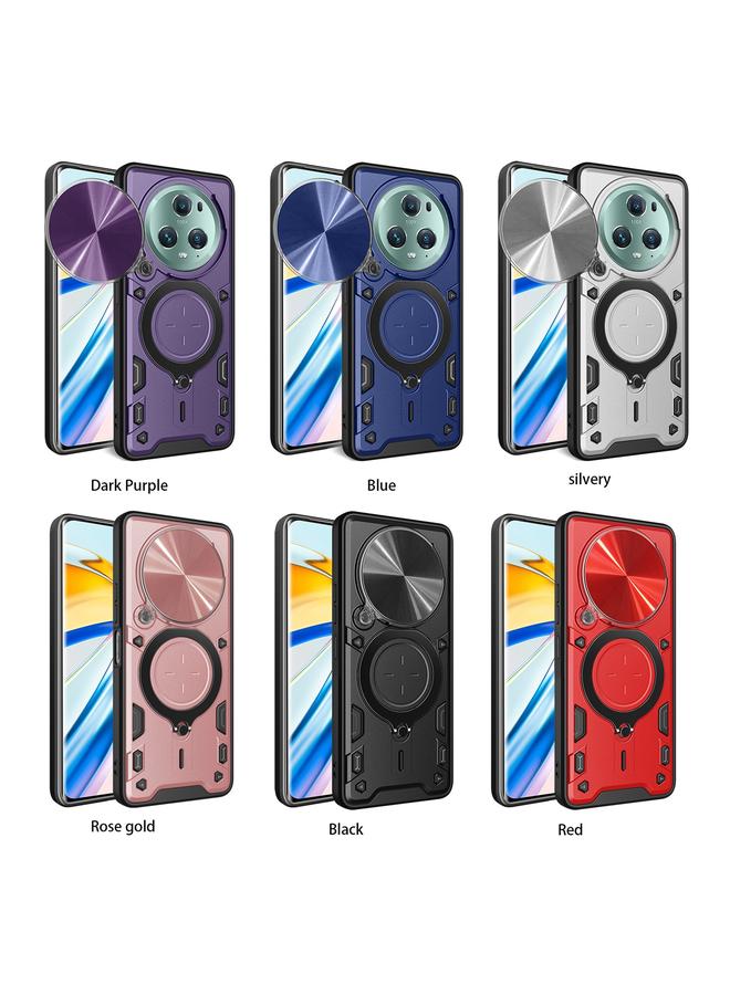 اس-توب جراب لهاتف Honor Magic5 Pro CD Texture Camshield منزلق بحامل مغناطيسي - Image 2