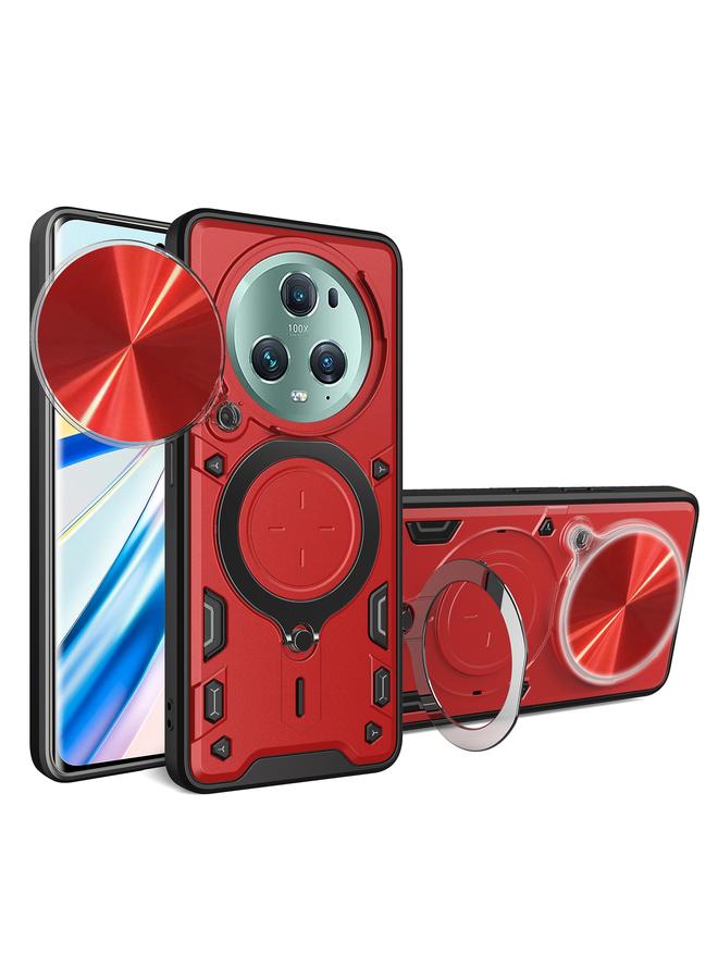 اس-توب جراب لهاتف Honor Magic5 Pro CD Texture Camshield منزلق بحامل مغناطيسي - Image 1